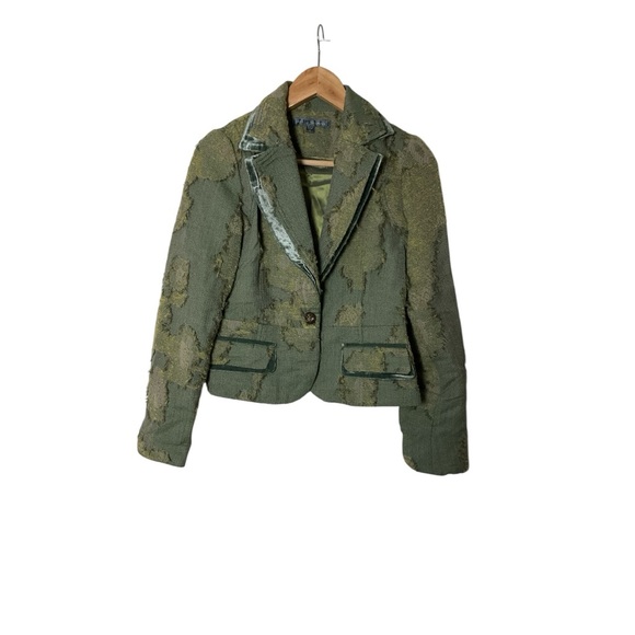 Vintage Y2K True Meaning Green Blazer Jacket Twee Grunge Hippie Academia 0 - Picture 1 of 5